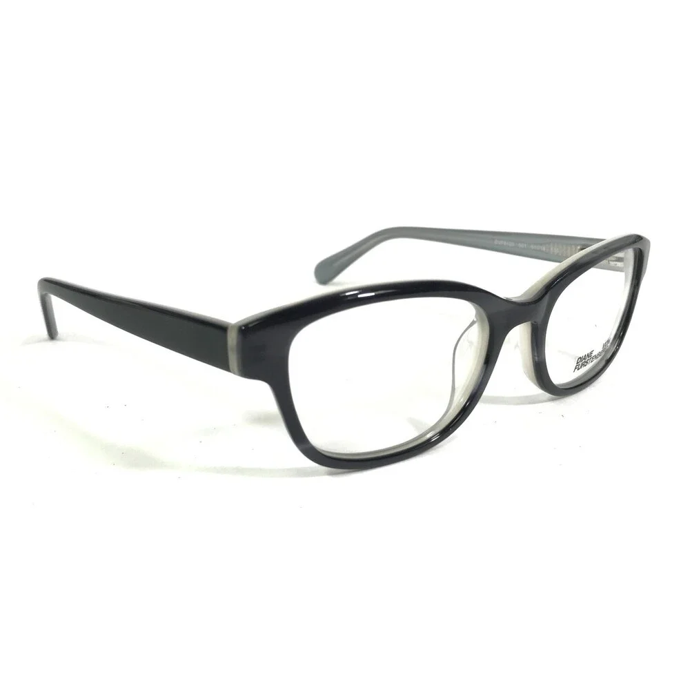 Diane von Furstenberg Eyeglasses Frames DVF5120 001 Black Gray Cat Eye 51-18-135